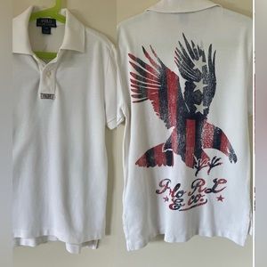 POLO RALPH LAUREN Off White Polo short Sleeve Boys. Size S (8)